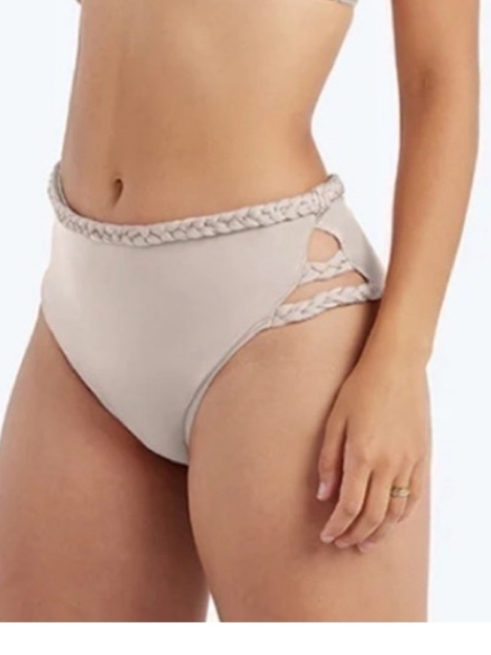 Summersalt The Braided High Leg High Rise Bikini Bottom Size 6 NEW!